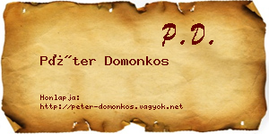 Péter Domonkos névjegykártya