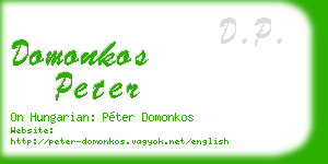 domonkos peter business card