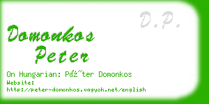 domonkos peter business card